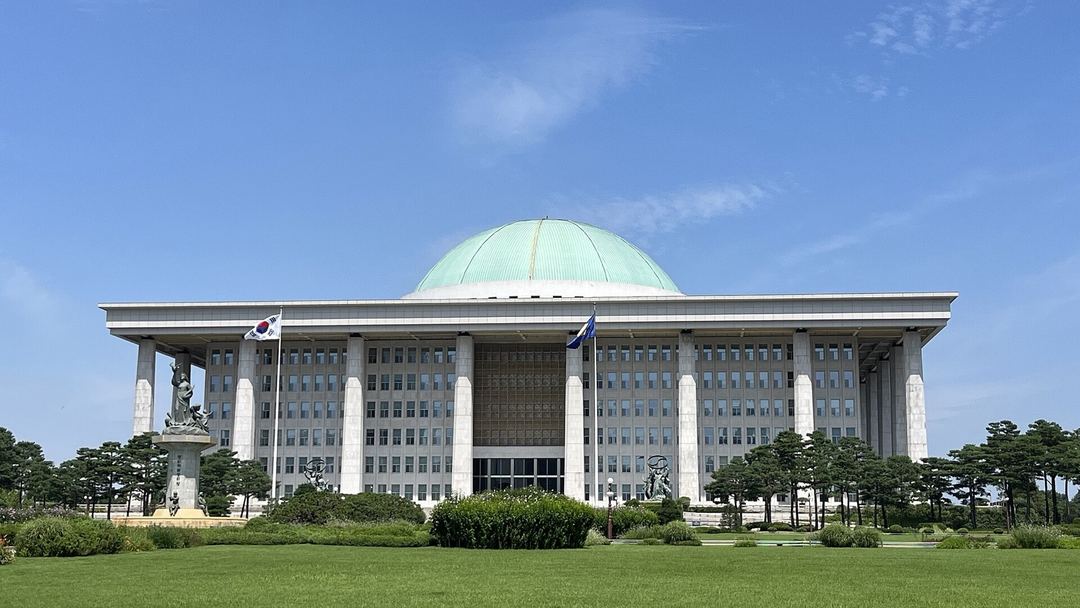 여의도 국회의사당 전경(대정부질문이 열린 국회를 상징하는 사진)